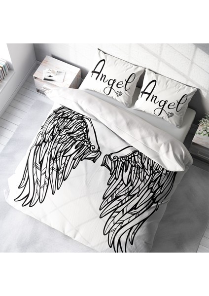 Wing 3D Pamuk Saten Çift Kişilik Nevresim Takımı