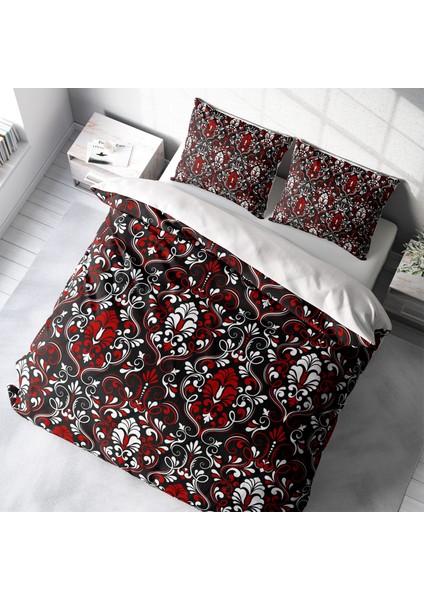 Damask 3D Pamuk Saten Çift Kişilik Nevresim Takımı