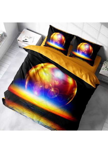 Color World 3D Pamuk Saten Çift Kişilik Nevresim Takımı