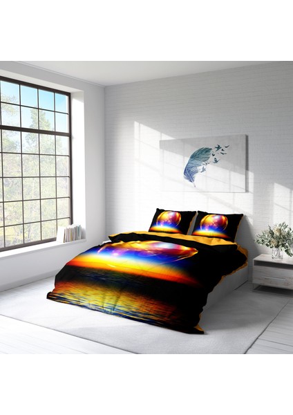 Color World 3D Pamuk Saten Çift Kişilik Nevresim Takımı