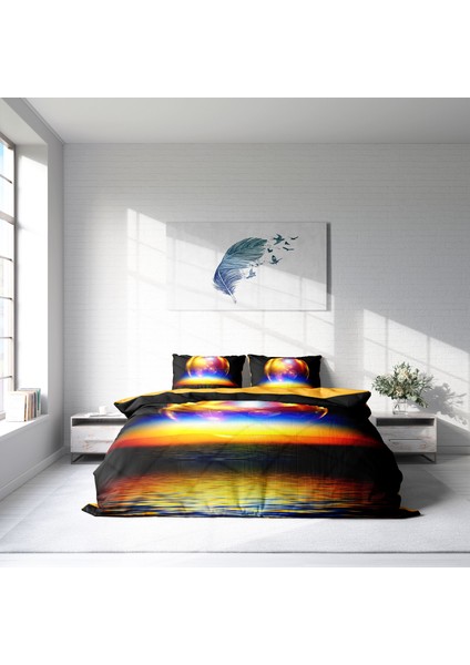 Color World 3D Pamuk Saten Çift Kişilik Nevresim Takımı