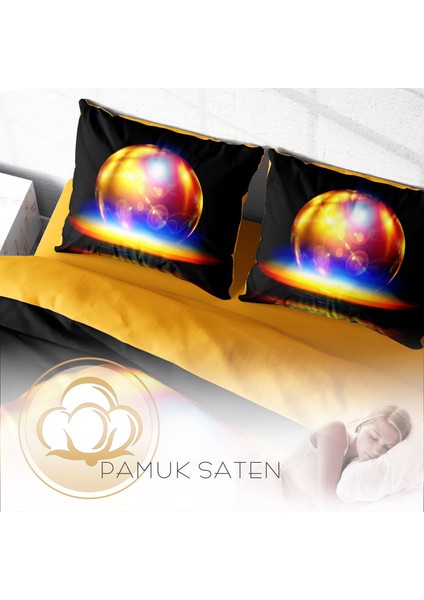 Color World 3D Pamuk Saten Çift Kişilik Nevresim Takımı