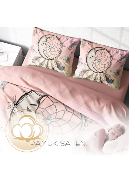 Trap 3D Pamuk Saten Çift Kişilik Nevresim Takımı