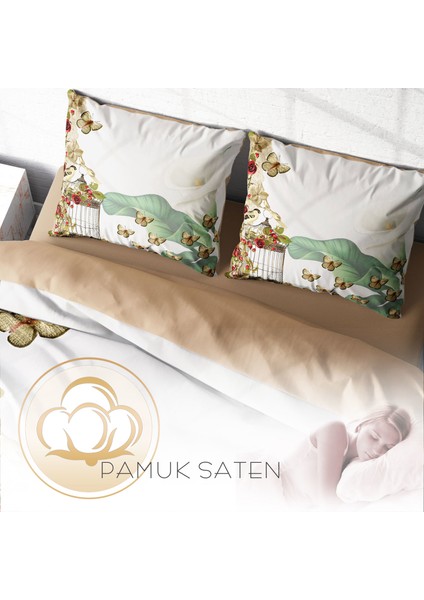 Butterflys 3D Pamuk Saten Çift Kişilik Nevresim Takımı fırsatları