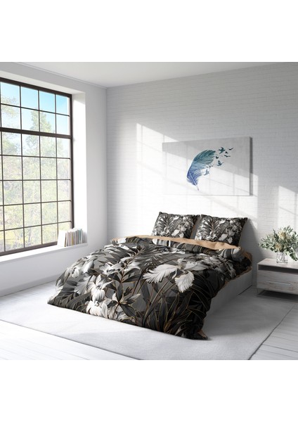 Gray Casual 3D Pamuk Saten Çift Kişilik Nevresim Takımı fiyatları