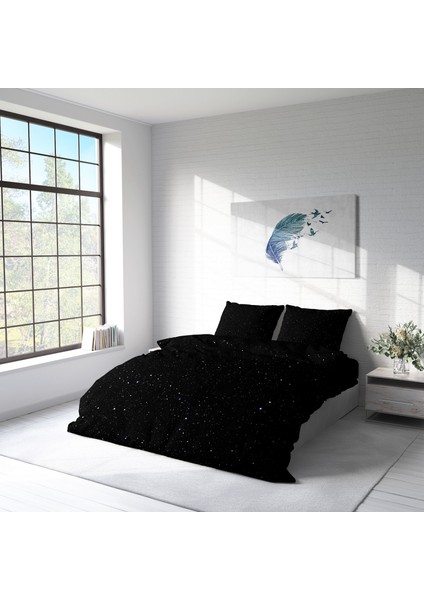 Starly Night 3D Pamuk Saten Çift Kişilik Nevresim Takımı