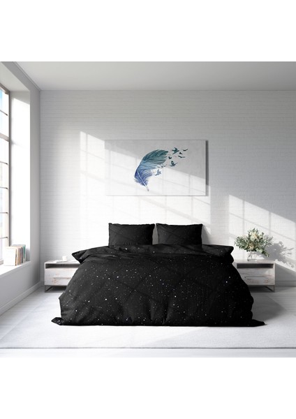 Starly Night 3D Pamuk Saten Çift Kişilik Nevresim Takımı