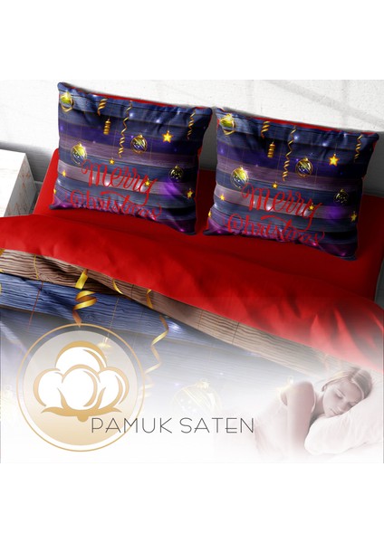 Ny Dark 3D Pamuk Saten Çift Kişilik Nevresim Takımı