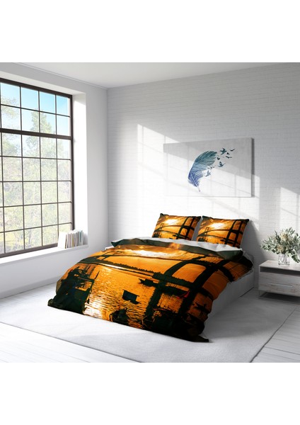Bridge 3D Pamuk Saten Çift Kişilik Nevresim Takımı fiyatları