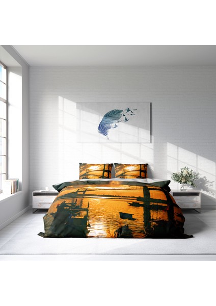 Bridge 3D Pamuk Saten Çift Kişilik Nevresim Takımı modelleri