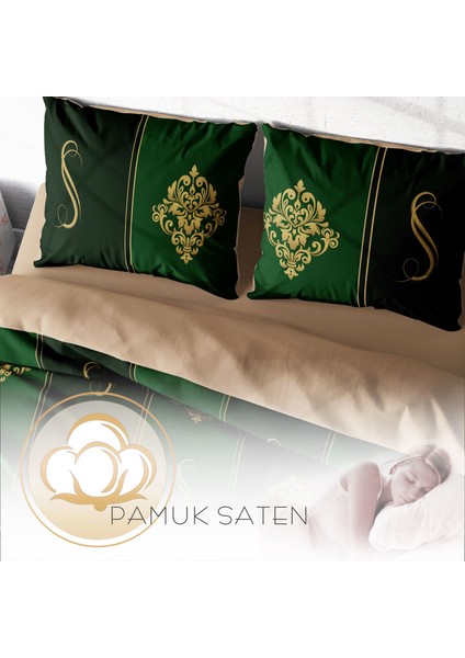 Damascus 3D Pamuk Saten Çift Kişilik Nevresim Takımı