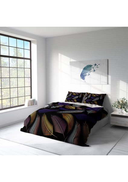 Color Leaf 3D Pamuk Saten Çift Kişilik Nevresim Takımı fiyatları