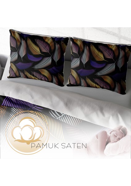 Color Leaf 3D Pamuk Saten Çift Kişilik Nevresim Takımı fırsatları