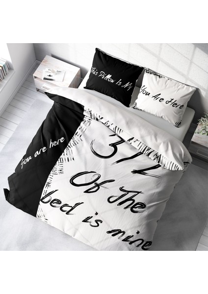 My Bed 3D Pamuk Saten Çift Kişilik Nevresim Takımı