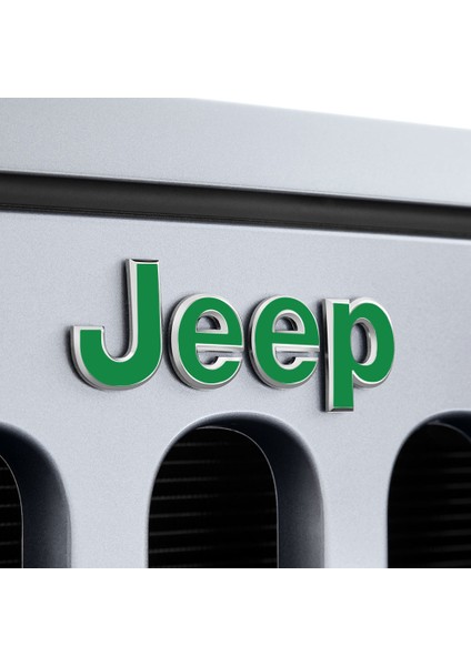 Jeep Wrangler 2015 - 2018 Ön Jeep Amblem Sticker (Yeşil)