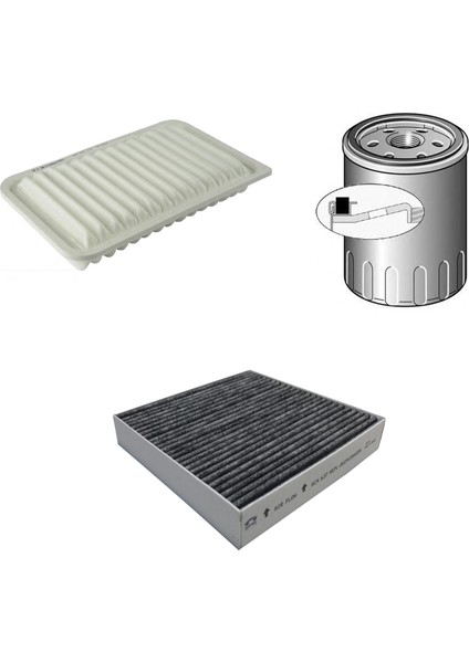 Filtre Bakım Seti Suzuki Swift 1.2 Benzinli 2011+ Hava + Yağ F.+ Polen Sardes