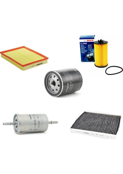 Filtre Bakım Seti Opel Astra G H 1.4 16V Bnz Motor No Belirtin Hava + Yağ F.+ Yakıt Filtre + Polen Sardes
