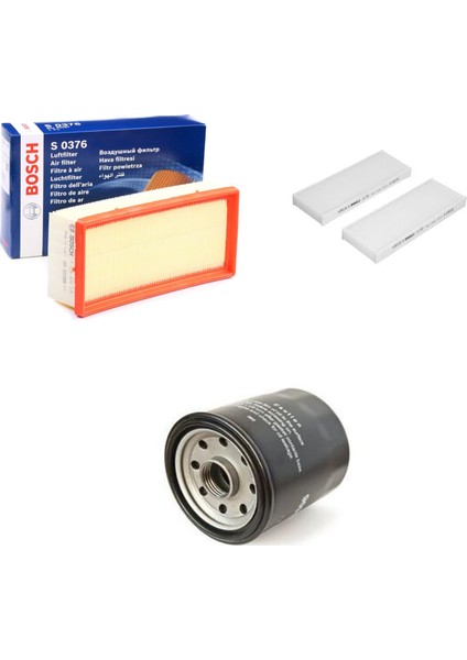 Filtre Bakım Seti Citroen C-Elysee 1.2 Vti 2013-2016 Benzinli Hava + Yağ F.+ Polen Sardes