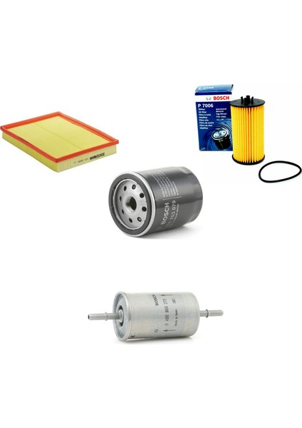 Filtre Bakım Seti Opel Astra G H 1.4 16V Bnz Motor No Belirtin Hava + Yağ F.+ Yakıt Filtre Bosch
