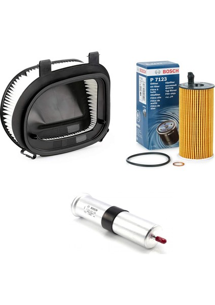 Filtre Bakım Seti Bmw X3 20 D 2011-2013 184 Beygir Hava + Yağ F.+ Yakıt Filtre Bosch