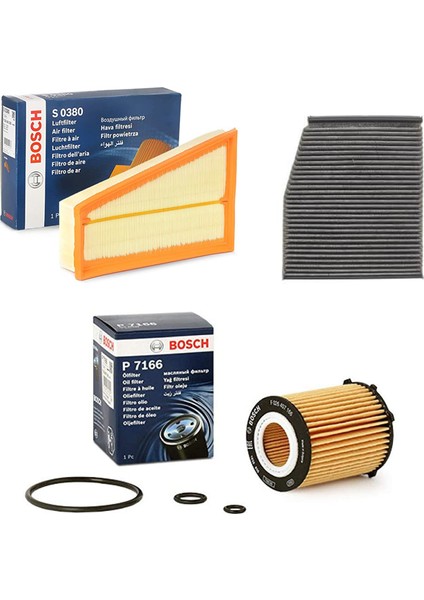 Filtre Bakım Seti Mercedes W246 B180 C117 Cla 200 2012+ Hava + Yağ F.+ Polen Bosch
