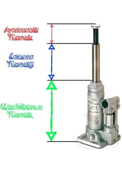 3 Ton Şişe Kriko Hidrolik Araba Krikosu