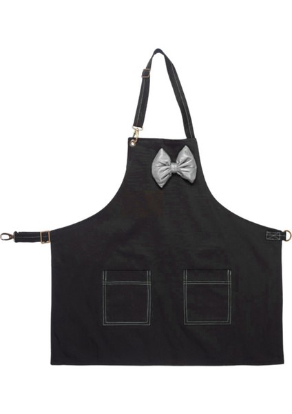 Askılı Önlük Master Şef - Barista - Aşçı - Kuaför - Tattoo - Mutfak - Chef Garson Önlüğü Gri