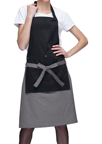 Askılı Önlük Master Şef - Barista - Aşçı - Kuaför - Tattoo - Mutfak - Chef Garson Önlüğü Gri