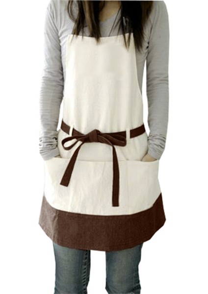 Askılı Önlük Master Şef - Barista - Aşçı - Kuaför - Tattoo - Mutfak - Chef Garson Önlüğü Kahverengi