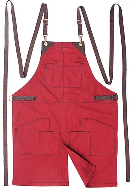 Askılı Önlük Master Şef - Barista - Aşçı - Kuaför - Tattoo - Mutfak - Chef Garson Önlüğü Lacivert