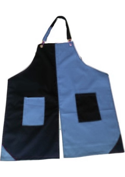 Askılı Önlük Master Şef - Barista - Aşçı - Kuaför - Tattoo - Mutfak - Chef Garson Önlüğü Mavi