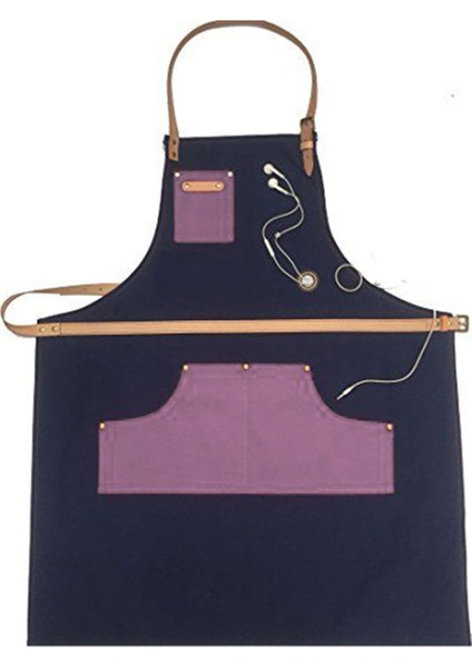 Askılı Önlük Master Şef - Barista - Aşçı - Kuaför - Tattoo - Mutfak - Chef Garson Önlüğü Pembe