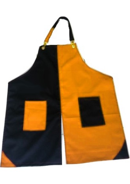Askılı Önlük Master Şef - Barista - Aşçı - Kuaför - Tattoo - Mutfak - Chef Garson Önlüğü Turuncu