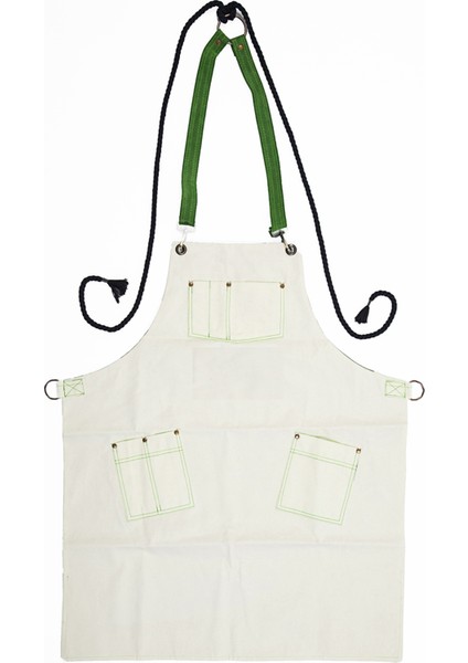 Askılı Önlük Master Şef - Barista - Aşçı - Kuaför - Tattoo - Mutfak - Chef Garson Önlüğü Yeşil