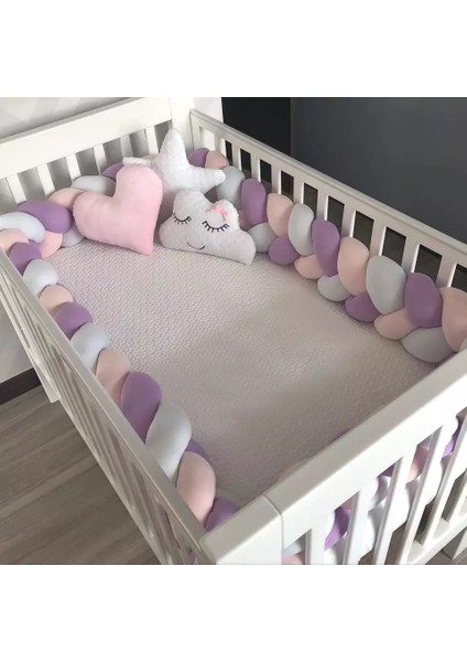 store 3'lü Örgü Koruma 360 cm Lila-Pembe-Beyaz