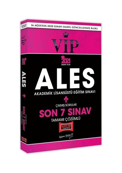 2021 ALES VIP Son 7 Sınav Tamamı Çözümlü Çıkmış Sorular