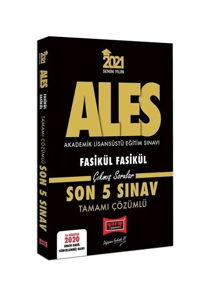 2021 ALES VIP Tamamı Çözümlü Fasikül Fasikül Son 5 Sınav Çıkmış Sorular – 16 Ağustos 2020 Sınavı Dahil