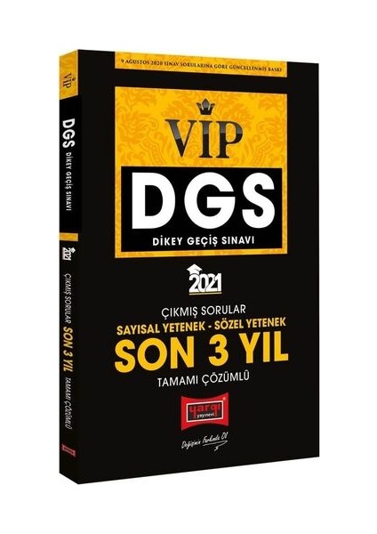 2021 DGS VIP Sayısal Sözel Yetenek Son 3 Yıl Tamamı Çözümlü Çıkmış Sorular