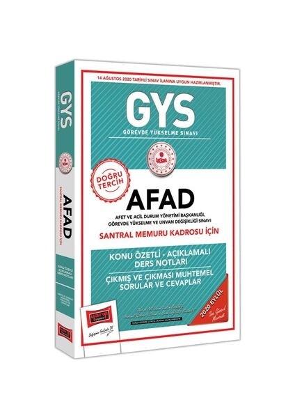 GYS AFAD Santral Memuru Kadrosu İçin Konu Özetli Çıkmış Ve Çıkması Muhtemel Sorular