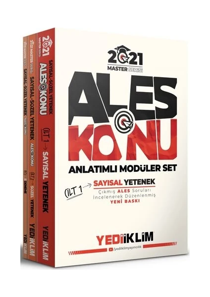 Yediiklim Yayınları 2021 Master Serisi ALES Konu Anlatımlı Modüler Set