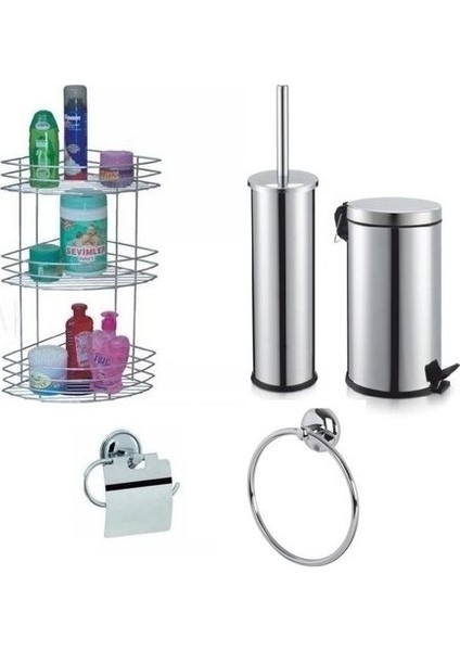 Paslanmaz Banyo Seti 5 Li
