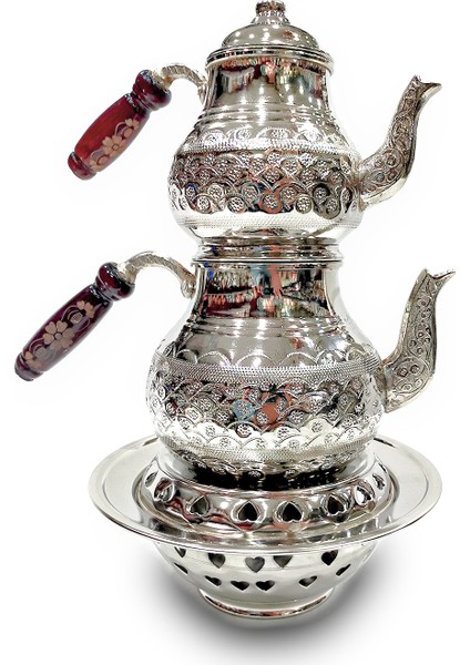 El Yapımı Bakır Çaydanlık & Ocak