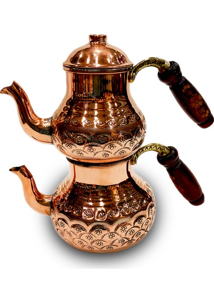El Yapımı Bakır Çaydanlık
