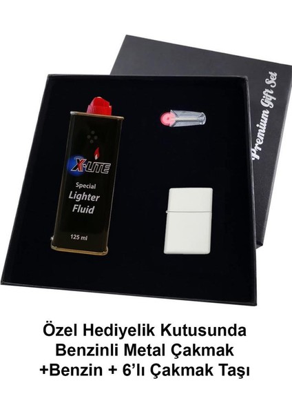 Benzinli Çakmak Hediye Seti Ym Beyaz fiyatları