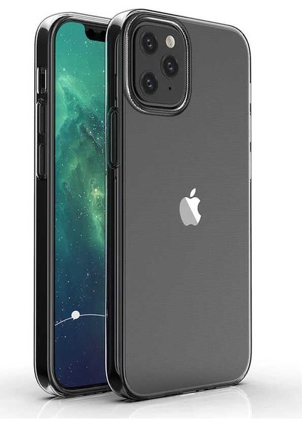 Apple iPhone 12 Pro 6.1" Kılıf Süper Şeffaf Silikon Arka Kapak Şeffaf
