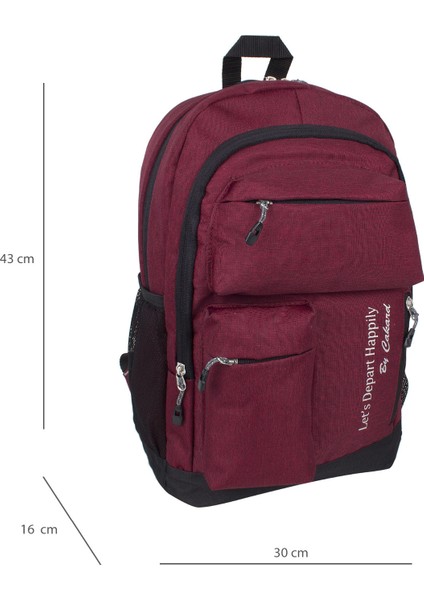 20101 Unisex Günlük ve Okul Sırt Çantası Bordo fiyatları