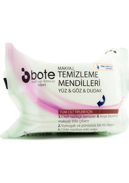 Makeup Makyaj Temizleme Mendili Tüm Cilt Tipleri 25 Adet