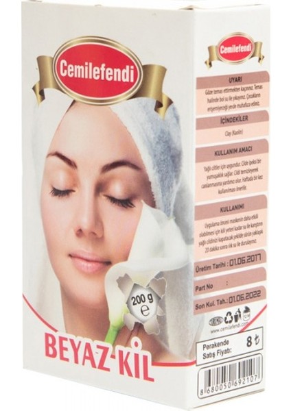 Cemilefendi Beyaz Kil 200 gr