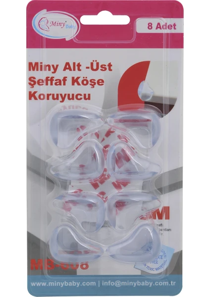 Miny Şeffaf Köşe Koruyucu - 8 'li