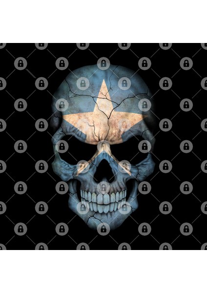 Somali Flag Skull Kupa Bardak